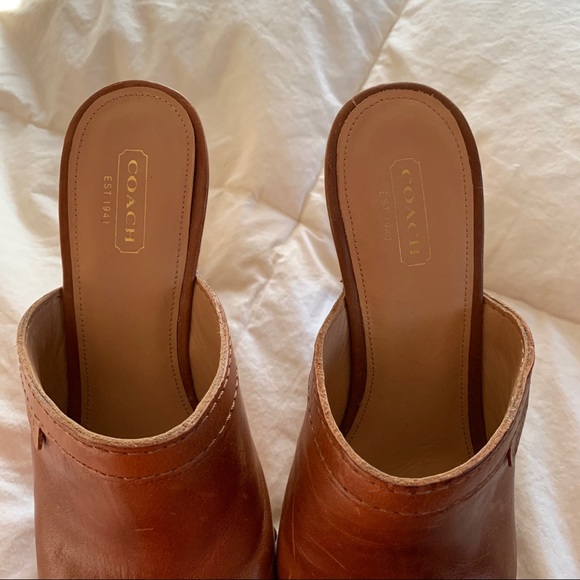 Coach Georgett Leather Studded Mule Clog - Picture 4 of 6